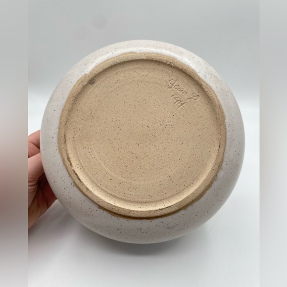 Vintage Hand Thrown Ceramic Casserole Pot, Signed 1994, 9” - Picture 7 of 8